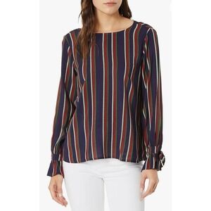 Anthropologie Velvet Graham & Spencer Oakley School Stripe Challis Blouse Small
